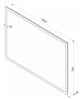 Зеркало с подсветкой Continent Mercury ЗЛП624 с сенсорным выключателем 100см